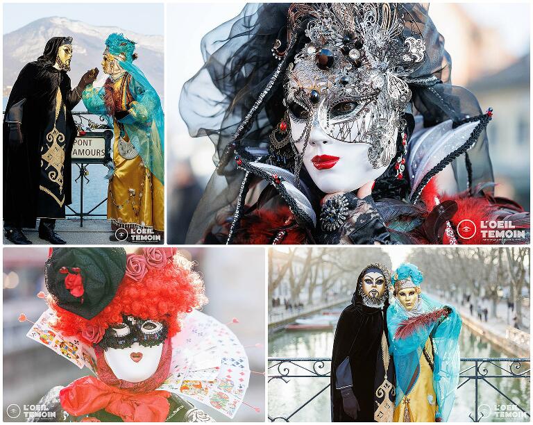 masques et costumes au carnaval vénitien d’Annecy